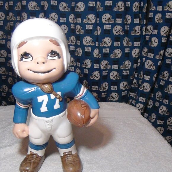 NFL Vintage 70's Dallas Cowboys Ceramic Figure 11" In-graved, Atlantic Mold 1/73 - Picture 3 of 16
